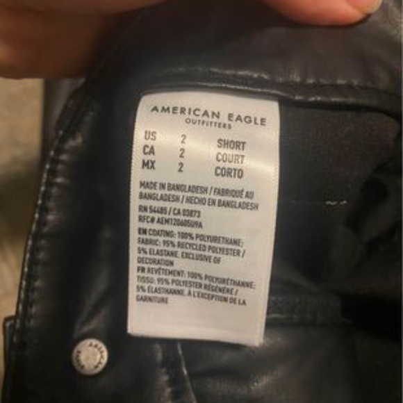American Eagle vegan leather flare pants - Picture 3 of 4